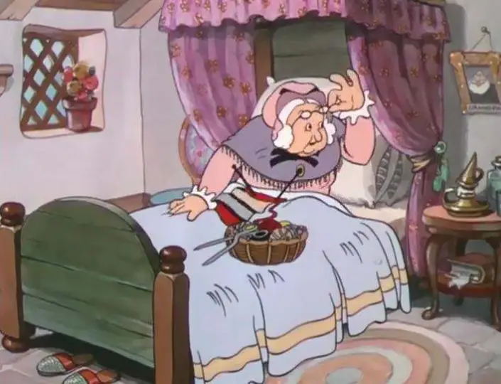 Anziana cartone animato - vita da pensionati