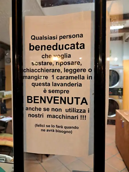 lavanderia cartellone - pensione serena